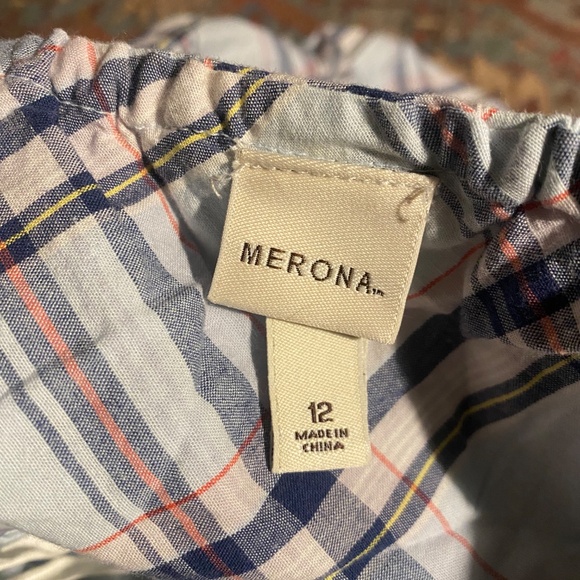 Merona Plaid/Light Blue Cotton Halter Dress - Picture 5 of 6